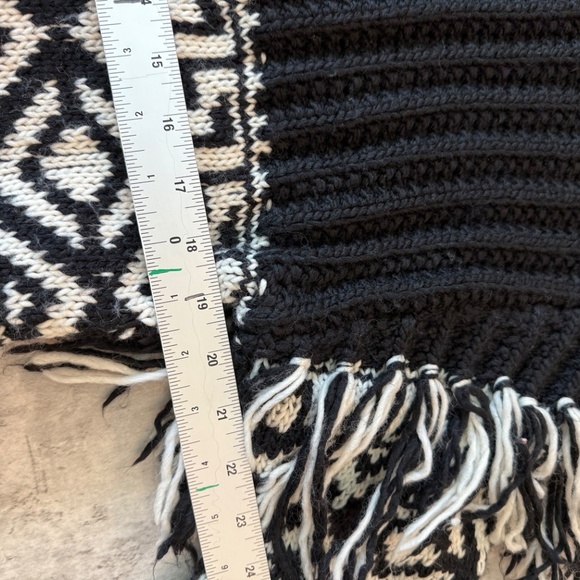 Western fringe cozy sweater long sleeve bohemian pullover crewneck oversized S - Picture 4 of 5